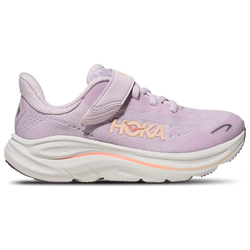 Girls' Preschool - HOKA Clifton 10  - Lilac Cream/Tangerine Glow