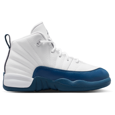 Jordan Pre School Retro 12 - WHITE/FRENCH BLUE/METALLIC SILVER