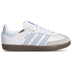 Boys' Preschool - adidas Originals Samba Original  - White/Blue/Brown