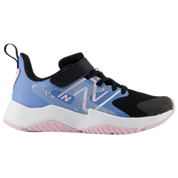 Girls' Preschool - New Balance Rave Run Velcro   - Black/Pink/Blue