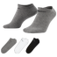 Nike 6 Pack No Show Socks - Women's Gray/White/Black