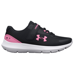 Girls' Preschool - Under Armour Surge 3  - Black/Pink/White