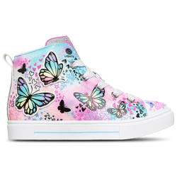 Girls' Preschool - Skechers Butterfly Lace Up High Top Sneaker - White/Multi