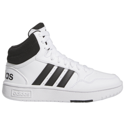 Boys' Preschool - adidas Hoops Mid 3.0 - White/Black