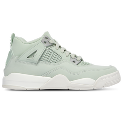 Boys' Preschool - Jordan Retro 4  - Sail/Metallic Silver/Seafoam