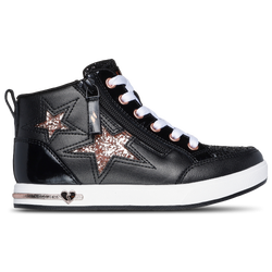 Girls' Preschool - Skechers Shoutouts 2.0 Cutout Glitter Star Mid - Black/Gold