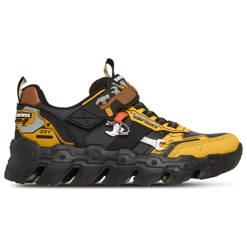 Boys Preschool Skechers Lightweight Gore & Strap Sneaker - Boys' Preschool Shoes Yellow/Black Size 02.5