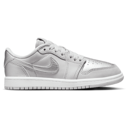 Boys' Preschool - Jordan Retro 1 Low OG - White/Grey/Silver