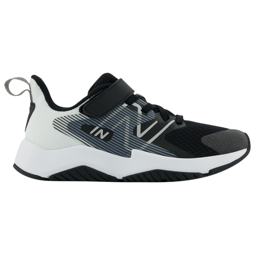 New Balance Kids Rave Run v2 Bungee Lace with Top Strap Black White Size 11