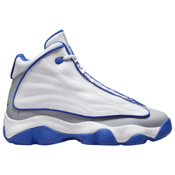 Boys' Grade School - Jordan Pro Strong  - White/Racer Blue/Wolf Grey