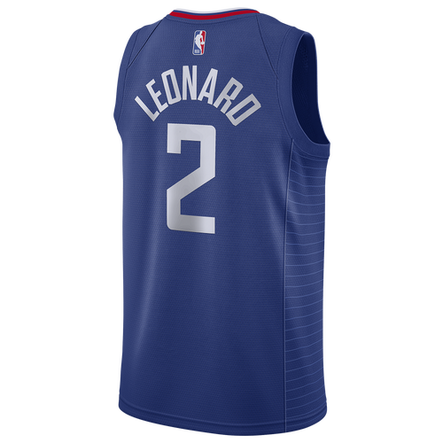 

Nike Mens Kawhi Leonard Nike Clippers Swingman Jersey - Mens Rush Blue/White/Red Size L