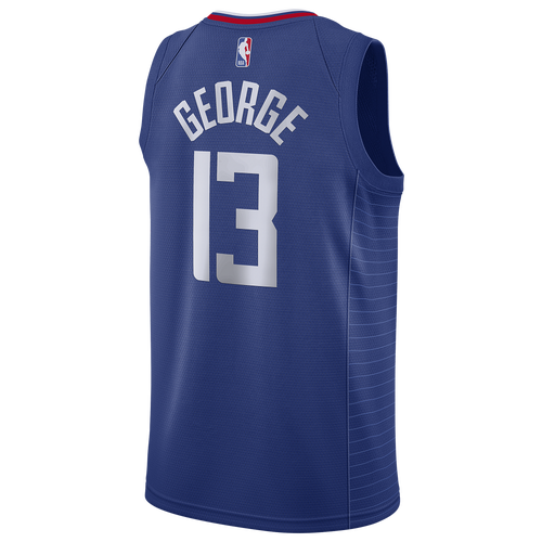 

Nike Mens Paul George Nike Clippers Swingman Jersey - Mens Rush Blue/White/Red Size S