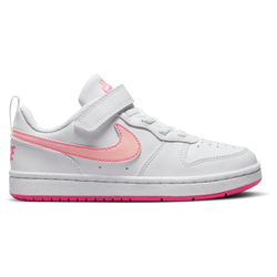 Girls' Preschool - Nike Court Borough Low Recraft  - Orange/White/Pink