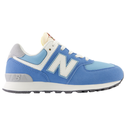 Boys' Preschool - New Balance 574 - White/Blue/Grey