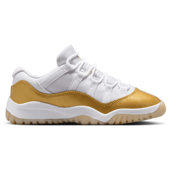 Girls' Preschool - Jordan Retro 11 Low - White/Gold