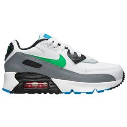 Boys' Preschool - Nike Air Max 90 Leather  - White/Pure Platinum/Cool Grey