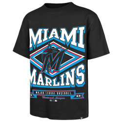 Men's - 47 Brand Marlins Foundational T-Shirt - Black