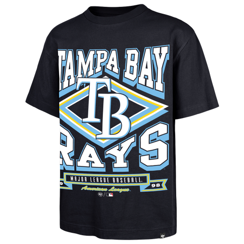 47 Brand Mens Tampa Bay Rays Rays Foundational T-Shirt - - Navy