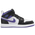 Jordan AJ 1 Mid - Boys' Preschool Black/Dark Iris/White