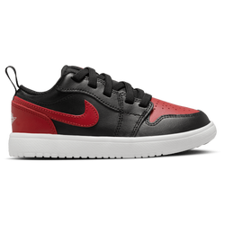 Boys' Preschool - Jordan AJ 1 Low  - Black/Red/White