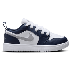 Garçons, maternelle - Jordan AJ 1 Low - Blanc/Gris loup/Bleu marine