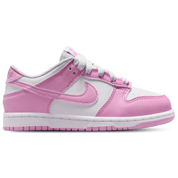 Girls' Preschool - Nike Dunk Low N  - White/Pink Rise