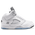 Jordan Retro 5 - Boys' Preschool White/Silver/Black
