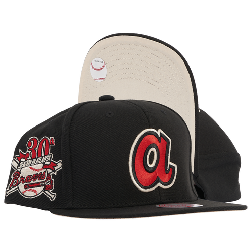 

Mitchell & Ness Mens Atlanta Braves Mitchell & Ness Braves Team Classic Snapback - Mens Black/Red Size One Size