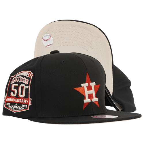 

Mitchell & Ness Mens Houston Astros Mitchell & Ness Astros Team Classic Snapback - Mens Orange/Black Size One Size