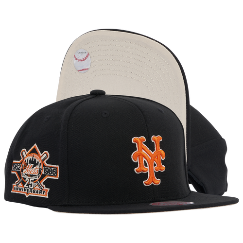 

Mitchell & Ness Mens New York Mets Mitchell & Ness Mets Team Classic Snapback - Mens Black/Blue Size One Size
