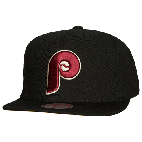 

Mitchell & Ness Mens Philadelphia Phillies Mitchell & Ness Phillies Team Classic Snapback - Mens Black/Red Size One Size