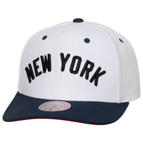 Mitchell & Ness Men's  White New York Yankees Cooperstown Collection Pro Crown Snapback Hat In White/navy