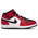 Jordan AJ 1 Mid SE  - Boys' Preschool Black/Black/Gym Red