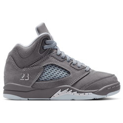 Boys' Preschool - Jordan Retro 5  - White/Light Graphite/Wolf Grey