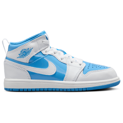 Boys' Preschool - Jordan AJ 1 Mid SE - Carolina/White