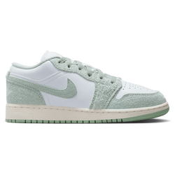 Boys' Grade School - Jordan AJ 1 Low - White/Sail/Seafoam