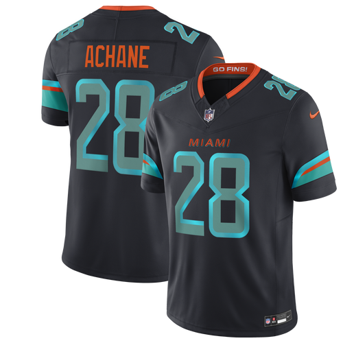 Men's Nike De’Von Achane Navy Miami Dolphins Rivalries Collection Stitched Limited Jersey