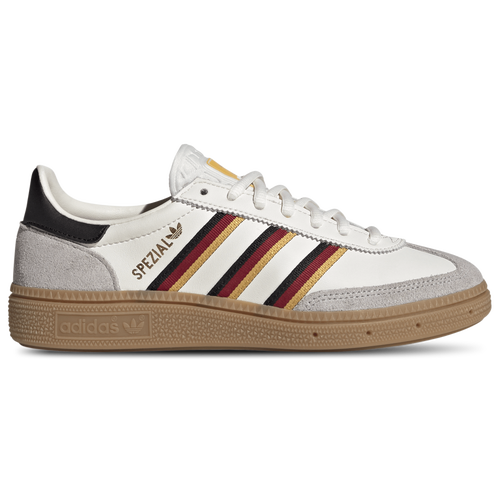 Boys adidas Originals Handball Spezial - Boys' Grade School Basketball Shoes - White / Yellow Size 7.0
