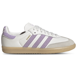 Girls' Grade School - adidas Originals Samba OG  - Cloud White/Power Plum/Gum