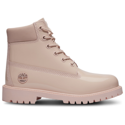 Girls' Grade School - Timberland Premium 6" Waterproof Patent Leather Boots  - Pink/Pink