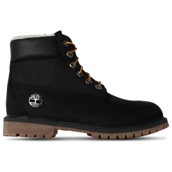 Boys' Grade School - Timberland 6" Premium Sherpa - Black/Gum