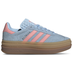 Girls' Grade School - adidas Originals Gazelle Bold  - Clear Sky/Semi Pink Spark