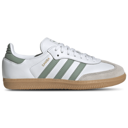 Boys' Grade School - adidas Originals Samba  - White/Sage Green
