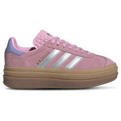 Girls' Grade School - adidas Originals Gazelle Bold - True Pink/Silver Metallic/Light Purple