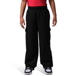 Boys' Grade School - Jordan Brooklyn St Fleece Cargo Pants  - Black/Red