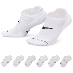 Adult - Nike Everyday Elevated No Show Socks 6 Pack  - White/Black