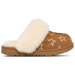 Girls' Preschool - UGG Cozy II Iridescent Stars Slippers - Chestnut/Gold Iridescent