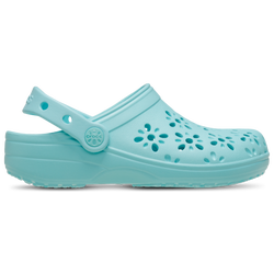 Girls' Grade School - Crocs Floral Cutout Clogs  - Aquamarine/Aquamarine