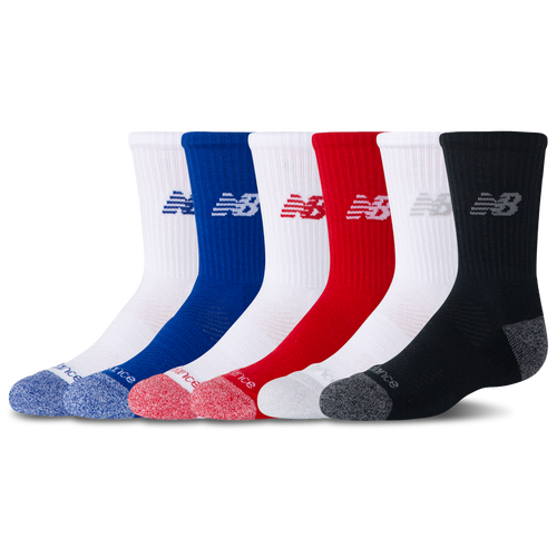New Balance Boys   Active Cushion 6pk Crew Socks In Multi