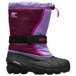 Girls' Grade School - Sorel Youth Flurry - Black/Purple Dahlia/Paisley Purple